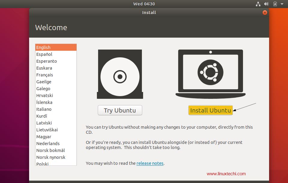 ubuntu 18.04 installation guide